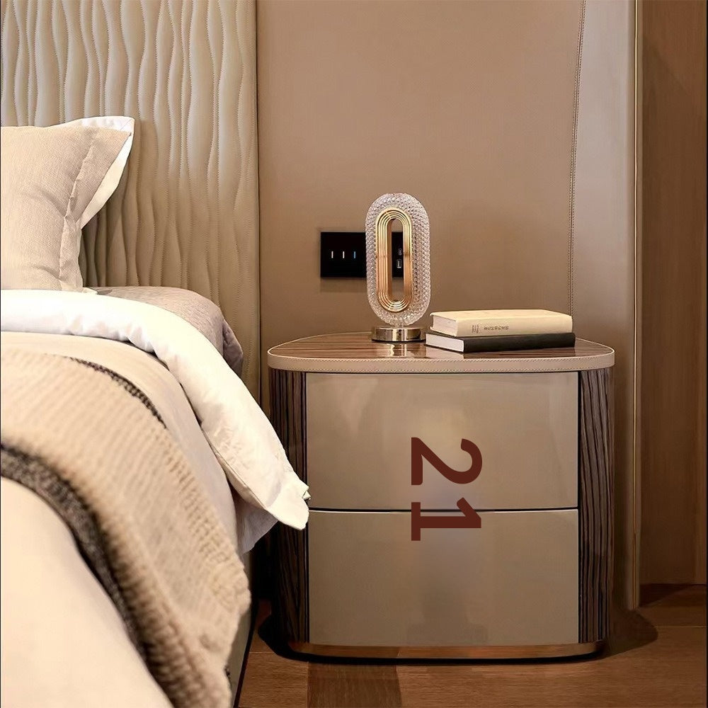 Rechargeable Oval LED Touch Table Lamp – USB Bedside Night Light