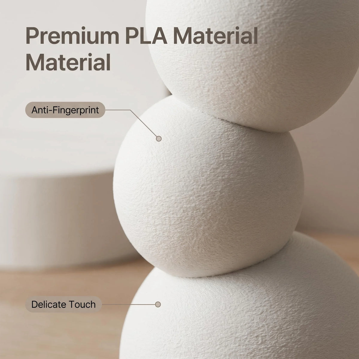 2-Piece Wabi-Sabi Irregular Decorative Vase Set, Made of Matte Pla Plastic, Minimalist Modern Tabletop Decor, Suitable for Living Room